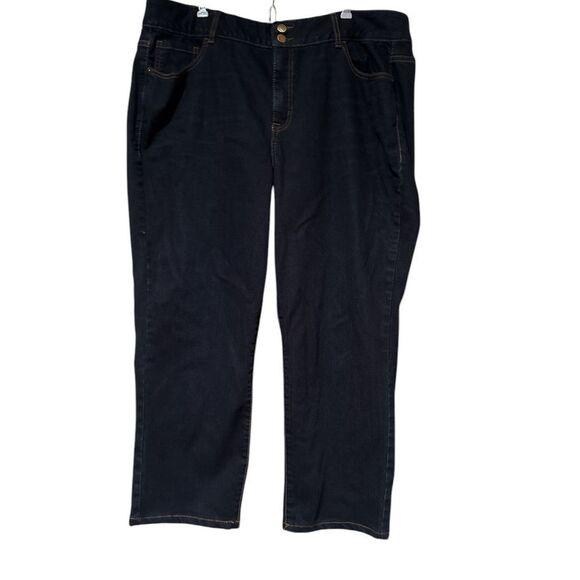 Lane Bryant Straight  dark Wash Jeans Size 22 Short - Picture 1 of 7